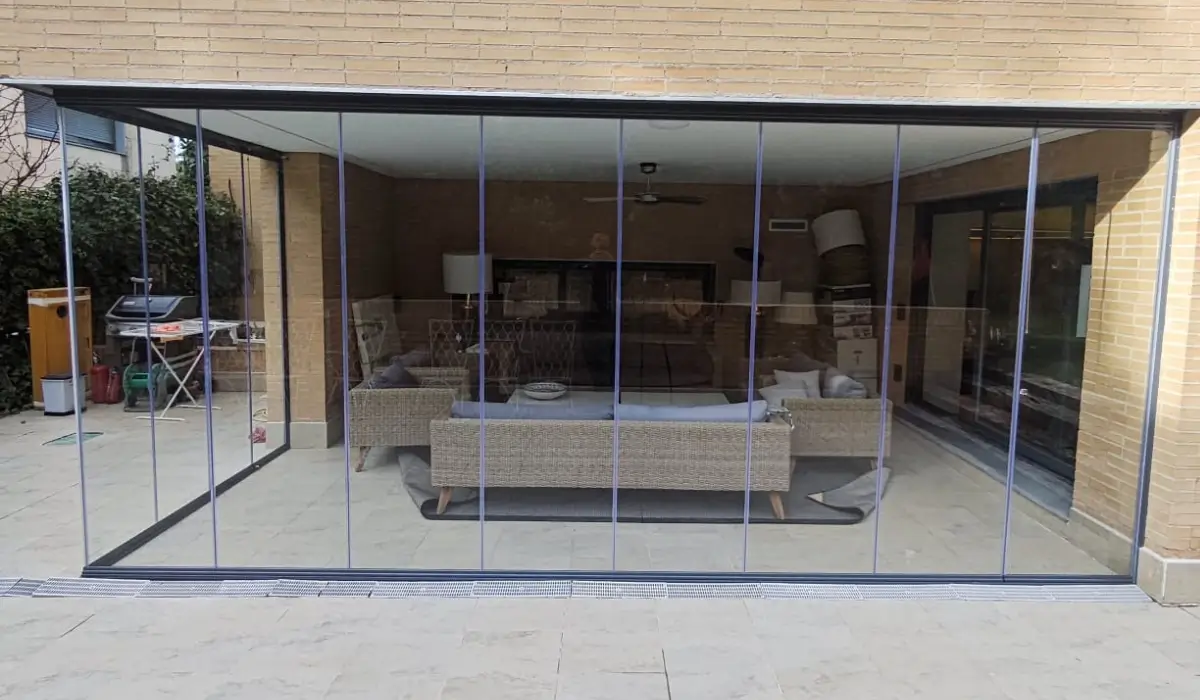 Cortinas de cristal terrazas techos fijos
